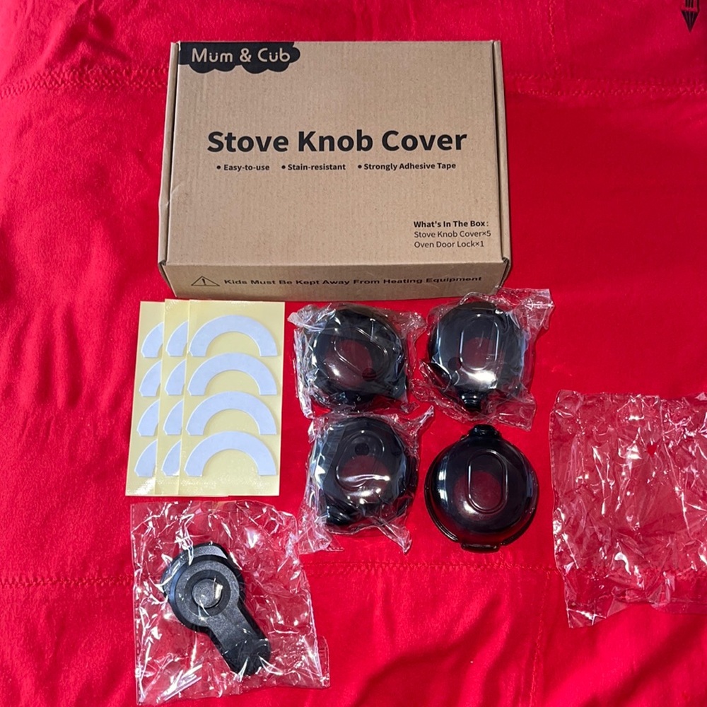 Stove knob Cover. Black color